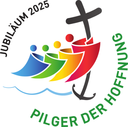 Logo-Hl-Jahr-2025_Tedesco,Logo des Heiligen Jahres 2025 © 2022 - Property of the Holy See - Vatican City State - All rights reserved